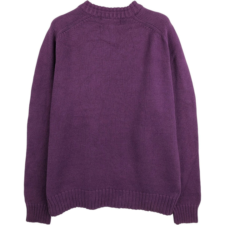 80s-90'S Eddie Bauer Black Tag Cotton Knit Sweater Men's M Size Vintage cotton purple type Vintage Second Hand