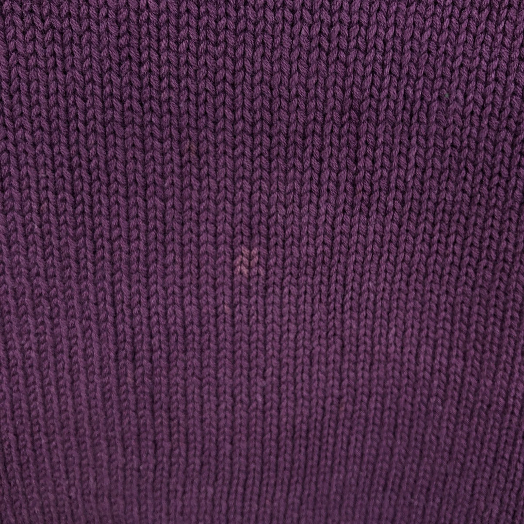 80s-90'S Eddie Bauer Black Tag Cotton Knit Sweater Men's M Size Vintage cotton purple type Vintage Second Hand