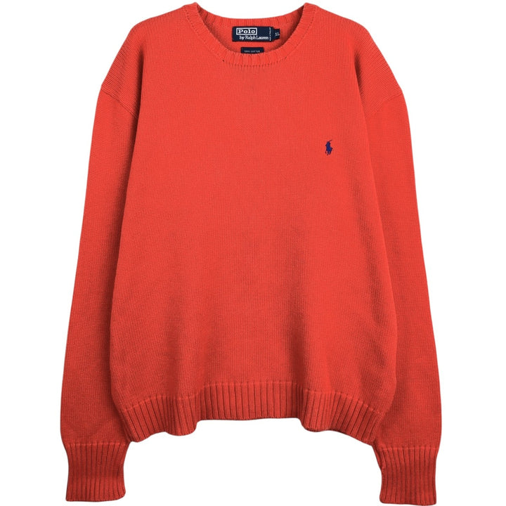 Ralph Lauren POLO by Ralph Lauren Cotton Knit Sweater Men's XL cotton red type Vintage Second Hand