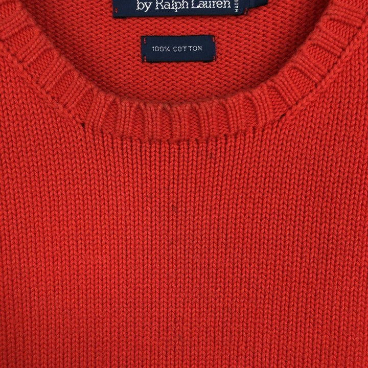 Ralph Lauren POLO by Ralph Lauren Cotton Knit Sweater Men's XL cotton red type Vintage Second Hand