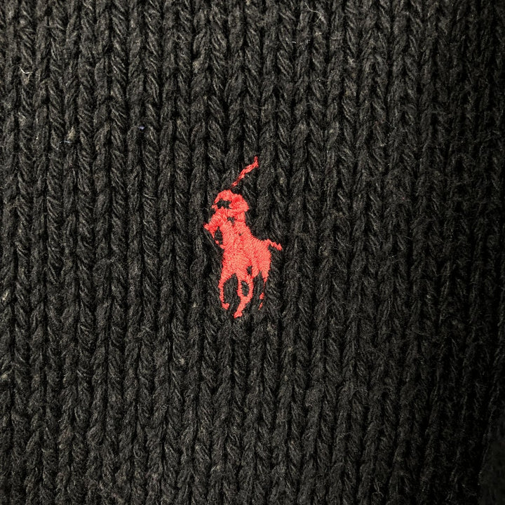 Ralph Lauren POLO by Ralph Lauren Cotton Knit Sweater Men's S cotton black type Vintage Second Hand