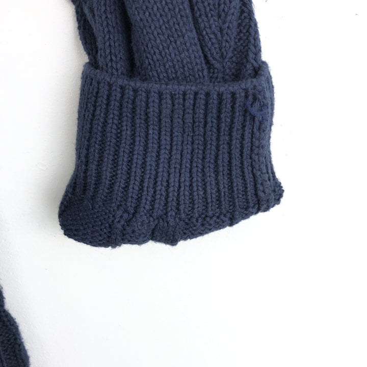 Ralph Lauren Chaps cable knit cotton sweater, men's size L cotton navy blue type Vintage Second Hand
