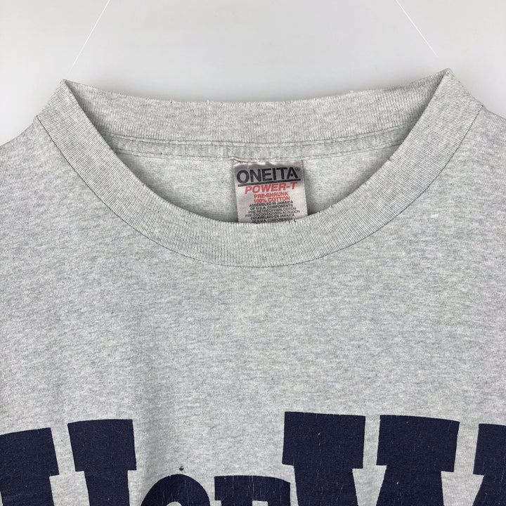 90'S ONEITA POWER-T College T-Shirt, Men's XL equivalent, Vintage cotton gray type Vintage Second Hand