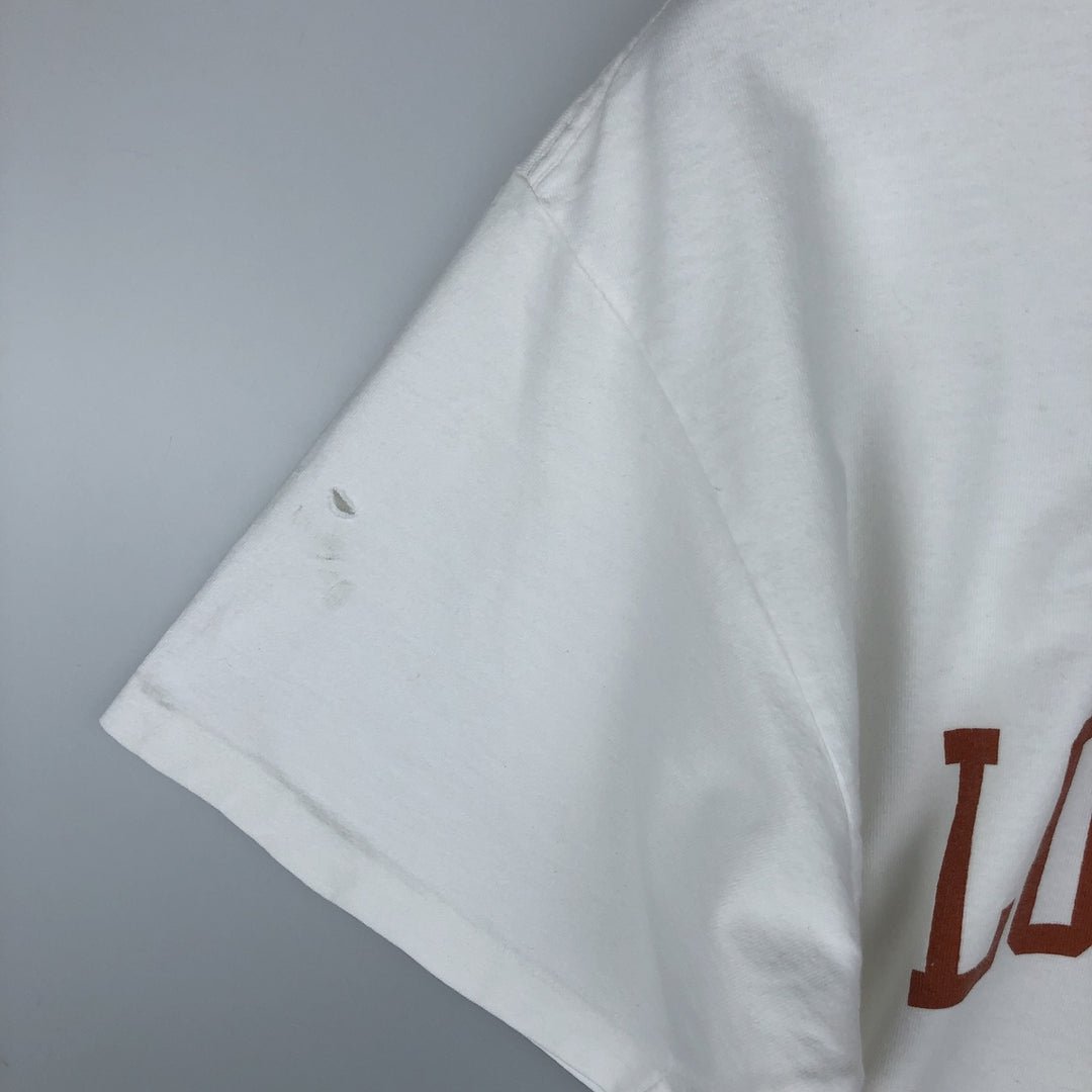90'S Anvil College T-Shirt, Men's XL equivalent, Vintage cotton white type Vintage Second Hand