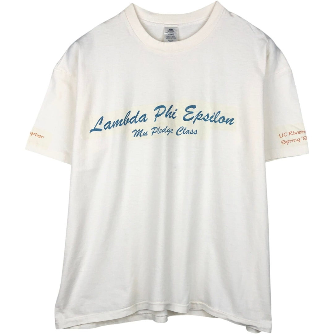 90'S Stafford College T-shirt, Men's XL equivalent, Vintage cotton pale white type Vintage Second Hand