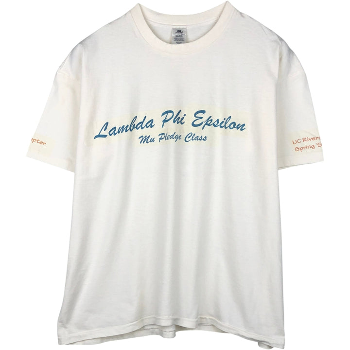 90'S Stafford College T-shirt, Men's XL equivalent, Vintage cotton pale white type Vintage Second Hand