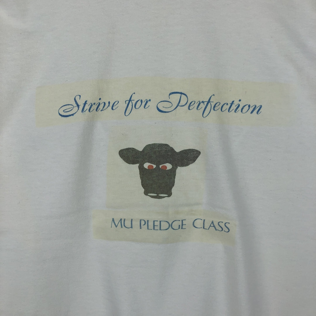 90'S Stafford College T-shirt, Men's XL equivalent, Vintage cotton pale white type Vintage Second Hand