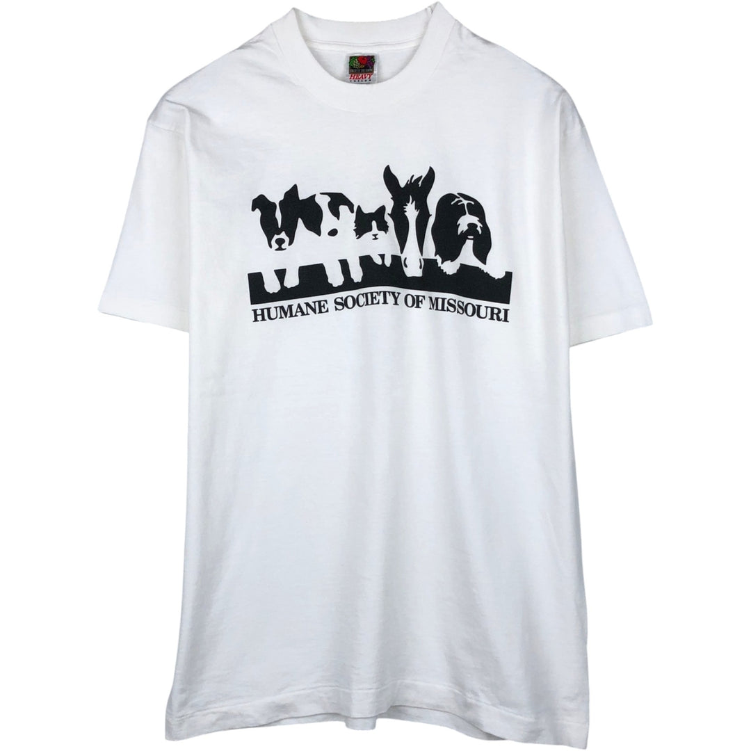 90s-00'S Fruit of the Loom Animal T-shirt, Men's Size L (approx.), Vintage cotton white type Vintage Second Hand