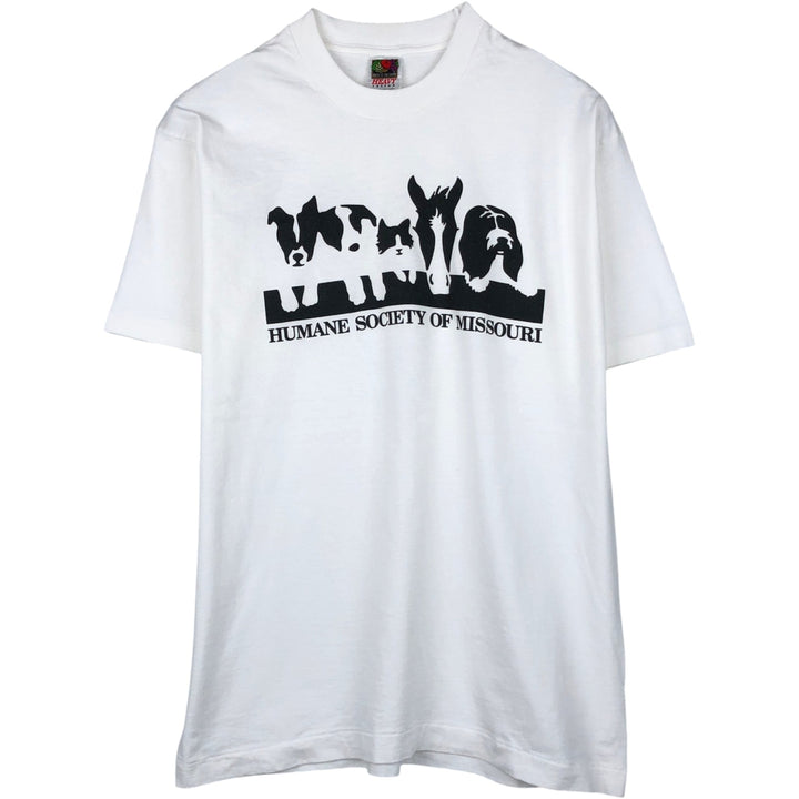 90s-00'S Fruit of the Loom Animal T-shirt, Men's Size L (approx.), Vintage cotton white type Vintage Second Hand