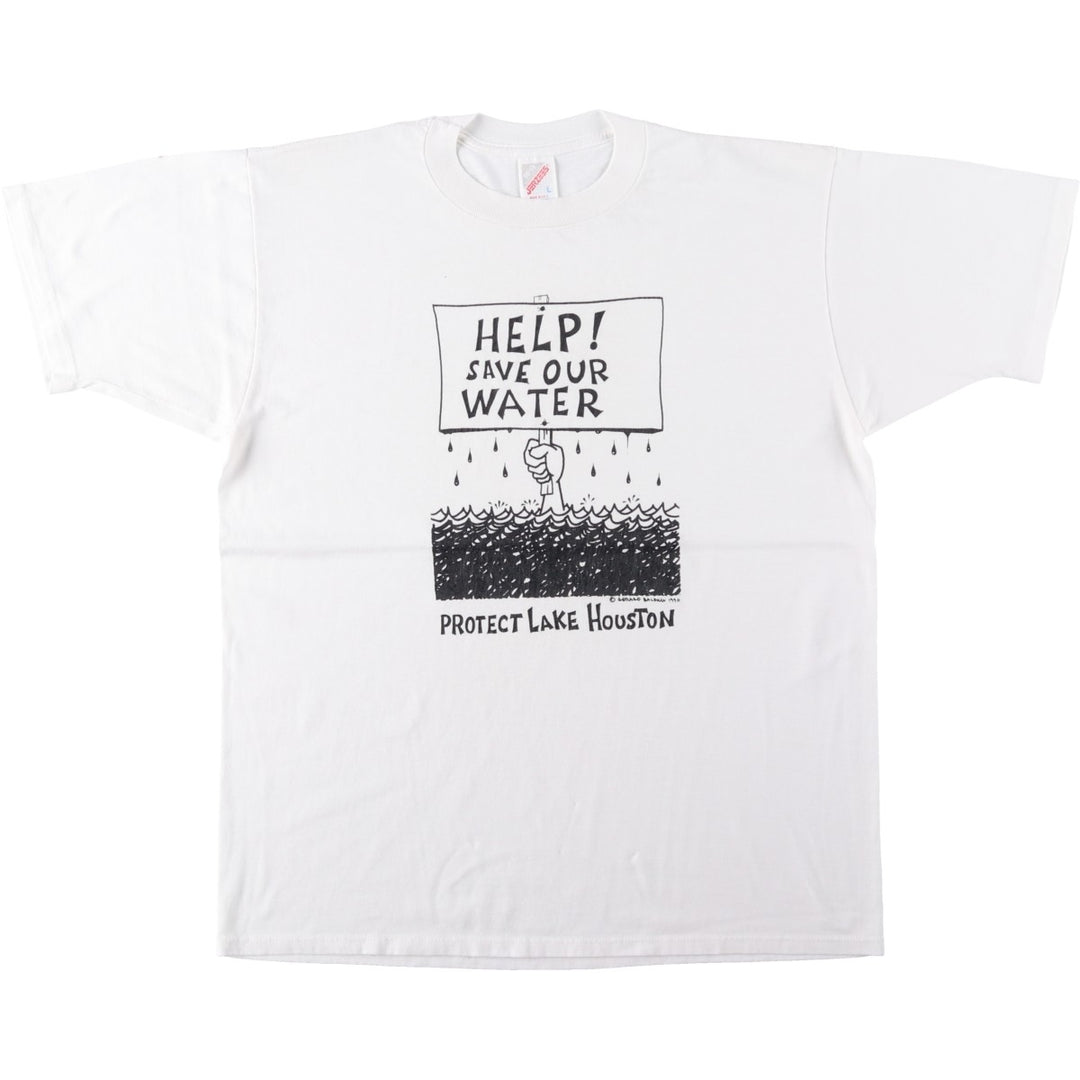 90's Jerseys Jerzees 50 cotton white type Vintage Second Hand