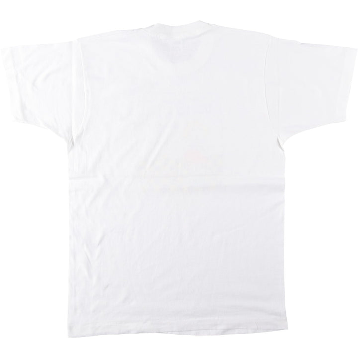Fruit of the Loom Carousel Creations Tomassi Print T-Shirt, Made in USA, Men's Size L (approx.), Vintage cotton white type Vintage Second Hand