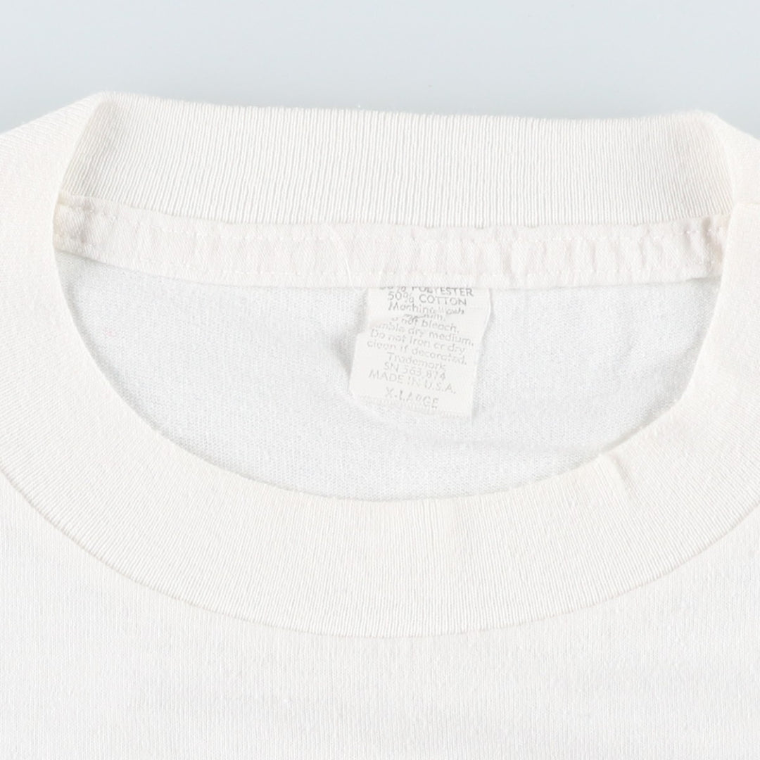 90'S Shoebox Greetings Print T-Shirt, Made in USA, Men's XL equivalent, Vintage polyester white type Vintage Second Hand
