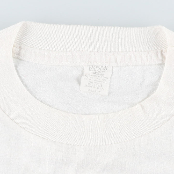 90'S Shoebox Greetings Print T-Shirt, Made in USA, Men's XL equivalent, Vintage polyester white type Vintage Second Hand