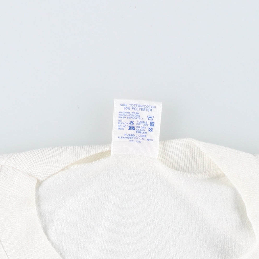 Jerzees message print t-shirt, made in USA, men's size XL equivalent, vintage. cotton white type Vintage Second Hand