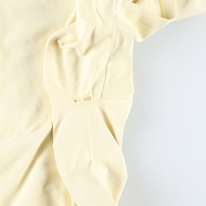 90'S Hanes BEEFY-T Message Print T-shirt Made in USA Men's L Size Vintage cotton yellow type Vintage Second Hand