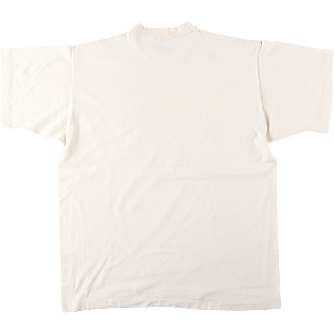 90'S Fruit of the Loom Heavy Cotton Printed T-Shirt, Men's XL, Vintage cotton unbleached Vintage Second Hand