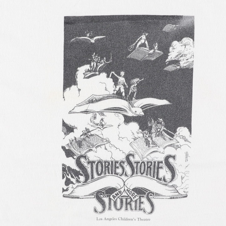 90'S Hanes Los Angeles Children's Theatre Art T-shirt, Made in USA, Men's Size L (approx.), Vintage cotton white type Vintage Second Hand