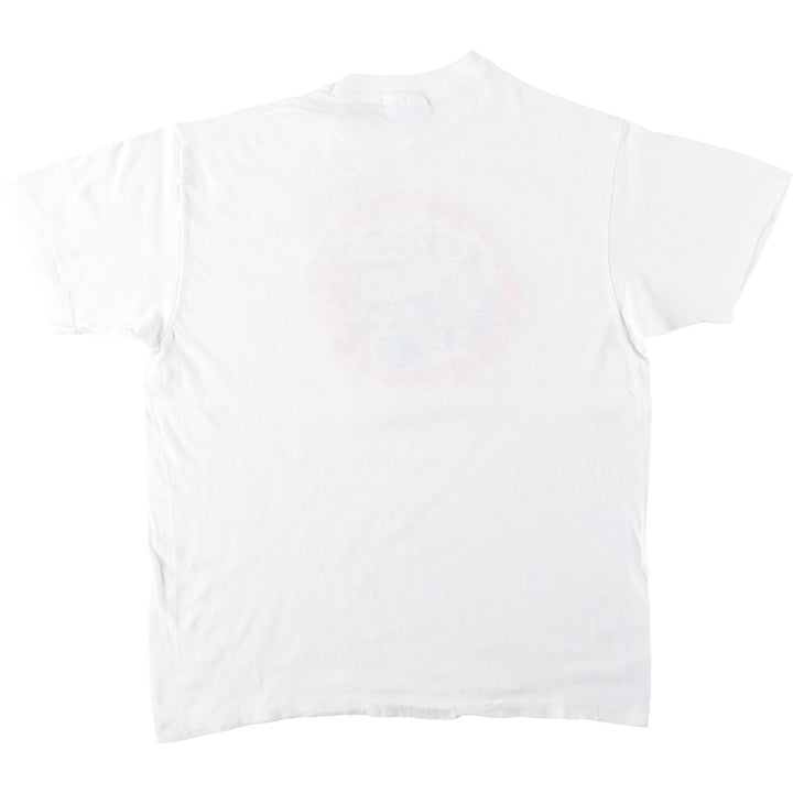 80'S Hanes Couch Potato Art T-Shirt, Made in USA, Men's Size L (approx.), Vintage cotton white type Vintage Second Hand