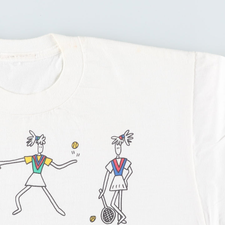 90'S Vintage Art T-Shirt, Men's Size Medium unclear white type Vintage Second Hand