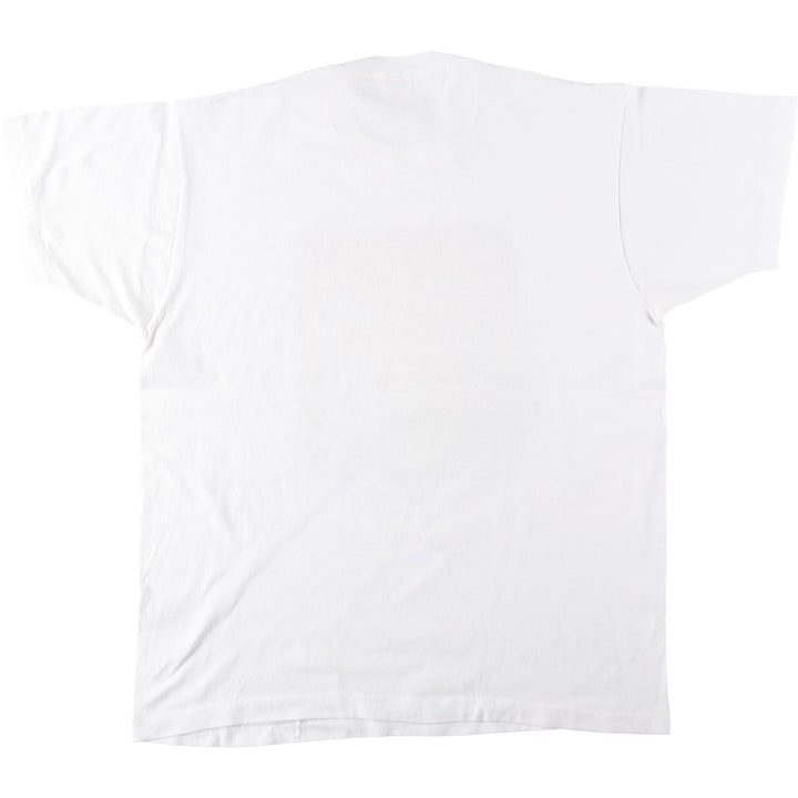 80'S Fruit of the Loom The Leash Print T-Shirt, Made in USA, Men's XL equivalent, Vintage cotton white type Vintage Second Hand
