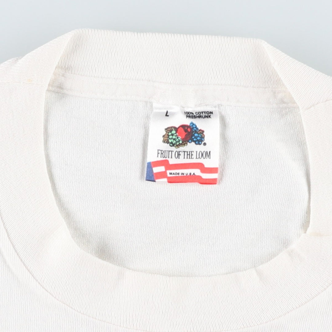 90'S Fruit of the Loom St. Michaels Art T-shirt, Made in USA, Men's Size L (approx.), Vintage cotton white type Vintage Second Hand