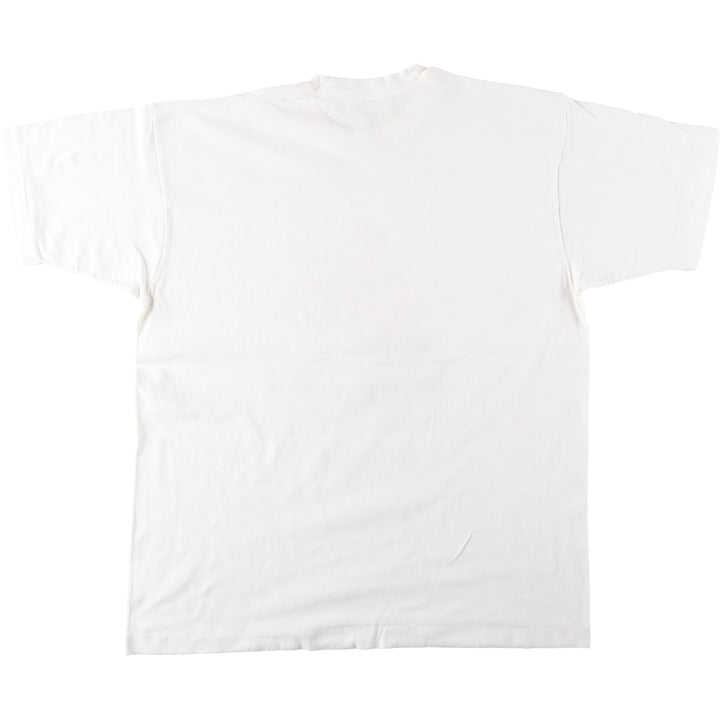 90'S Fruit of the Loom print T-shirt, Made in USA, Men's XL cotton white type Vintage Second Hand
