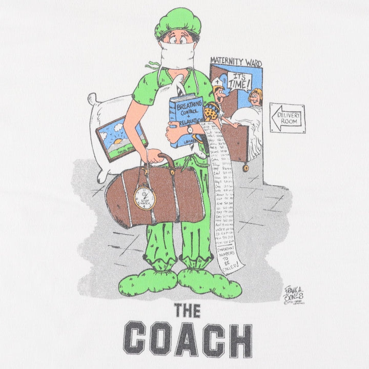 90'S Fruit of the Loom print T-shirt, Made in USA, Men's XL cotton white type Vintage Second Hand