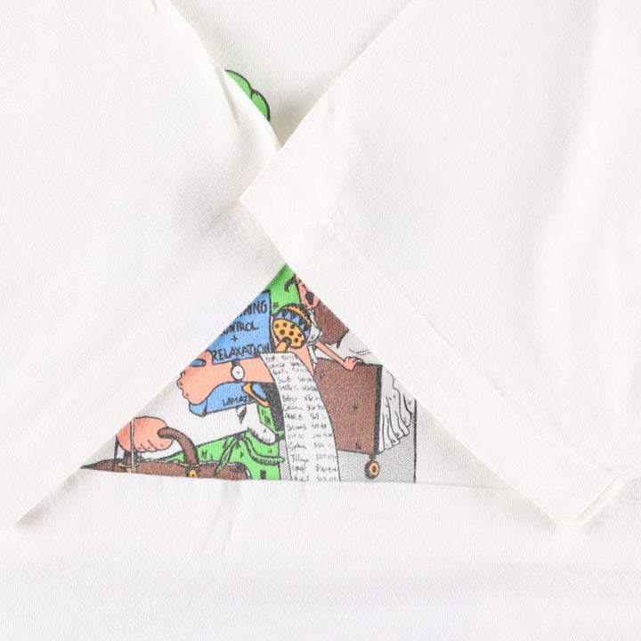 90'S Fruit of the Loom print T-shirt, Made in USA, Men's XL cotton white type Vintage Second Hand