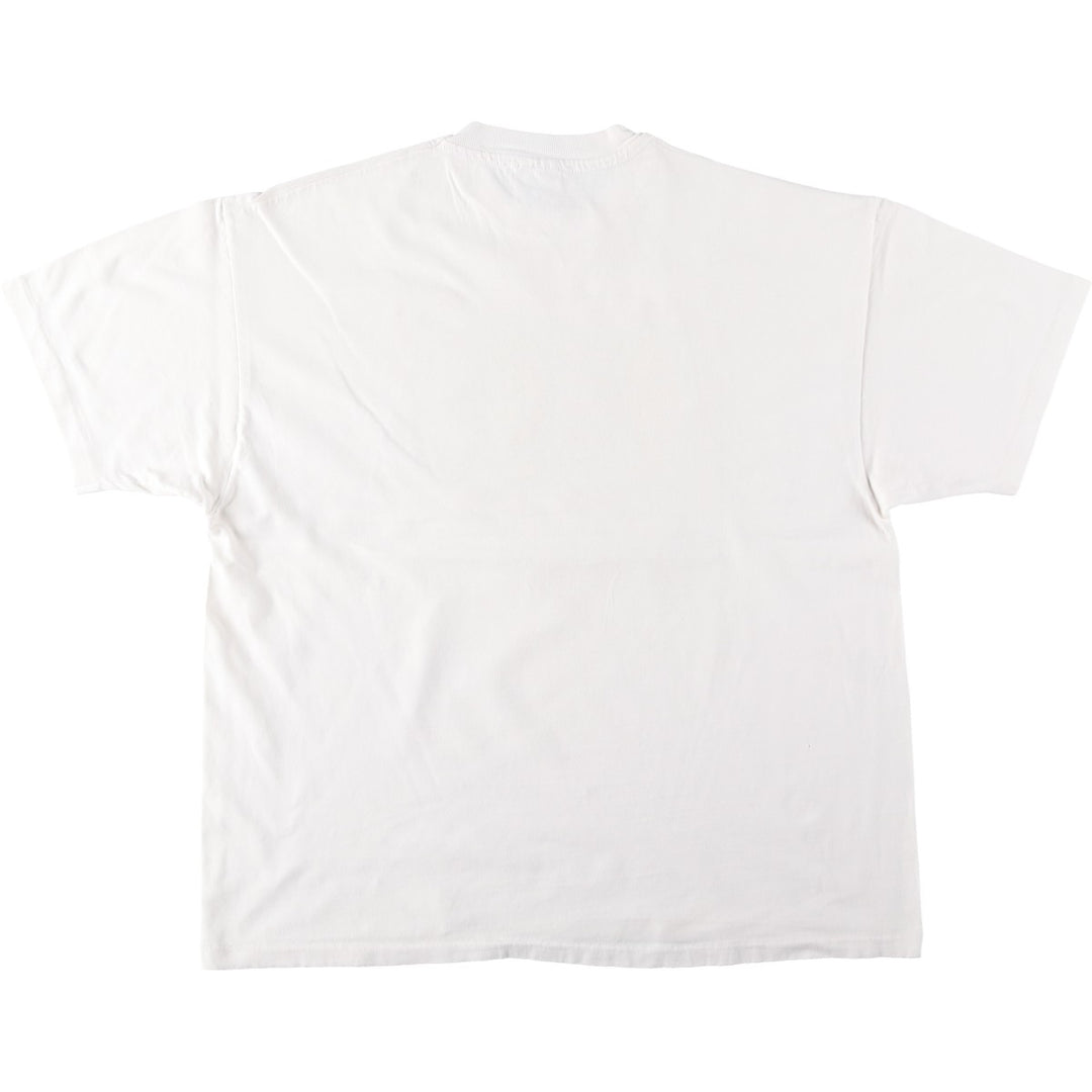 90'S Hanes BEEFY-T Fish Print Art T-Shirt, Made in USA, Men's XL (approx.), Vintage cotton white type Vintage Second Hand