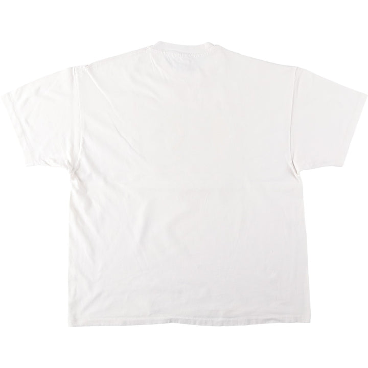 90'S Hanes BEEFY-T Fish Print Art T-Shirt, Made in USA, Men's XL (approx.), Vintage cotton white type Vintage Second Hand