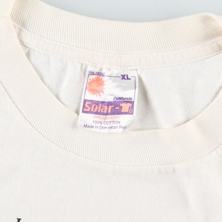 90'S Solar-T Crocodile Pattern Art T-Shirt, Men's XL (approx.), Vintage cotton white type Vintage Second Hand