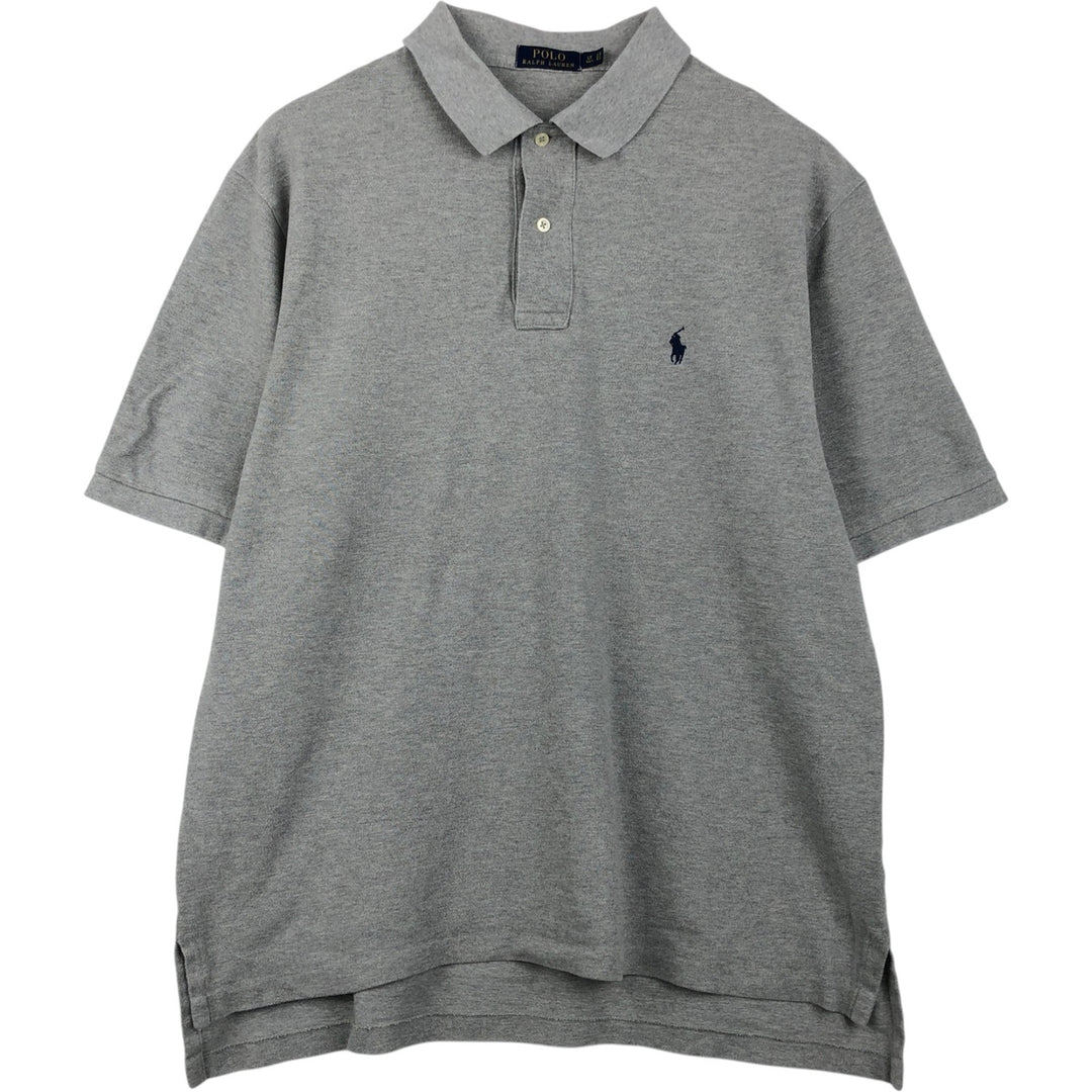 Ralph Lauren POLO RALPH LAUREN short sleeve polo shirt men's size L cotton gray type Vintage Second Hand
