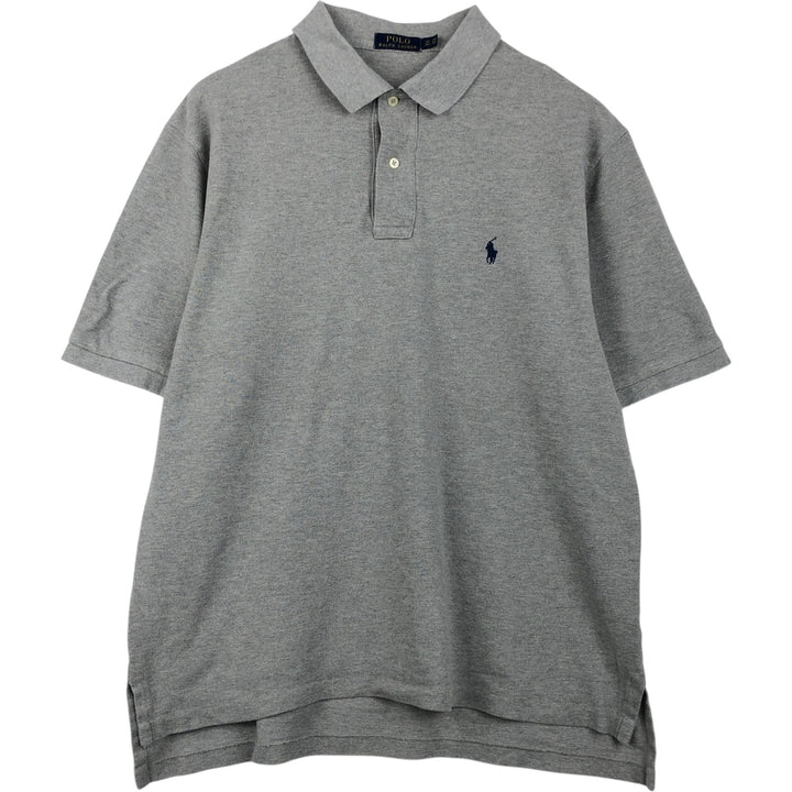 Ralph Lauren POLO RALPH LAUREN short sleeve polo shirt men's size L cotton gray type Vintage Second Hand