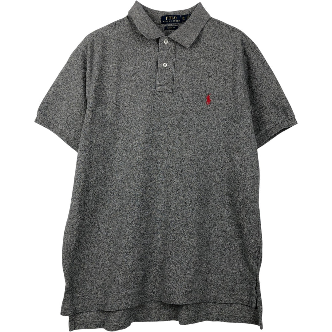 Ralph Lauren POLO RALPH LAUREN CUSTOM FIT short sleeve polo shirt men's XL equivalent unclear gray type Vintage Second Hand