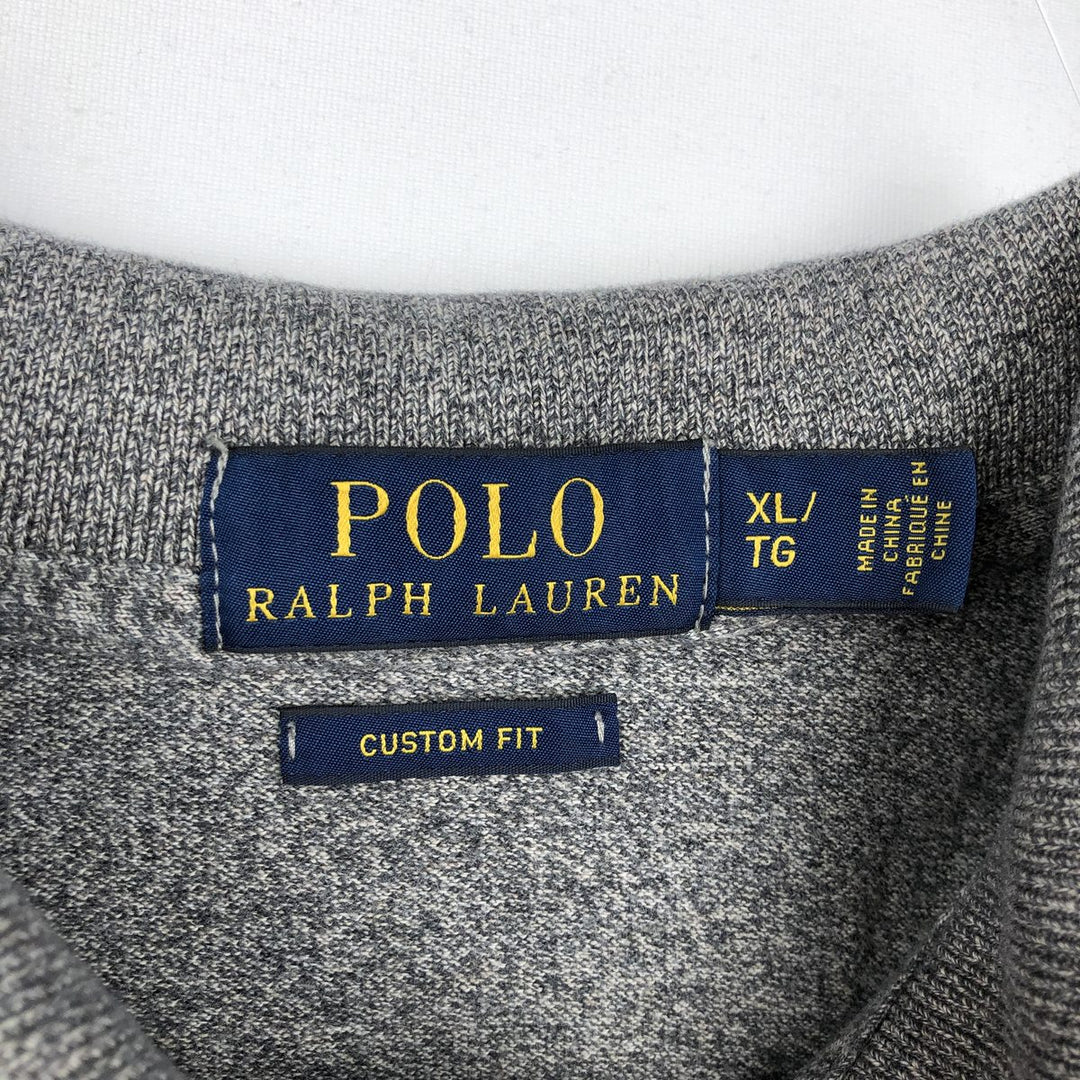 Ralph Lauren POLO RALPH LAUREN CUSTOM FIT short sleeve polo shirt men's XL equivalent unclear gray type Vintage Second Hand