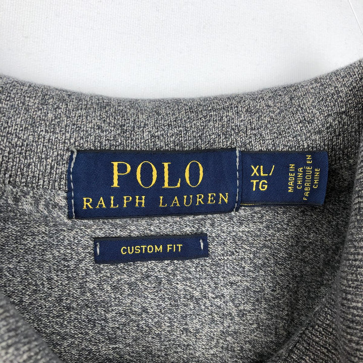 Ralph Lauren POLO RALPH LAUREN CUSTOM FIT short sleeve polo shirt men's XL equivalent unclear gray type Vintage Second Hand