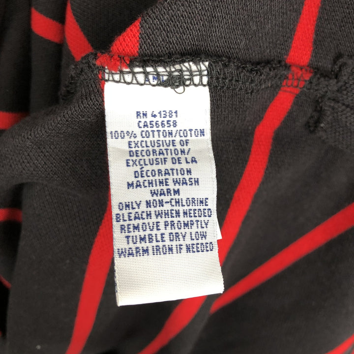 Ralph Lauren POLO RALPH LAUREN CLASSIC FIT short sleeve striped polo shirt men's M size cotton black type Vintage Second Hand
