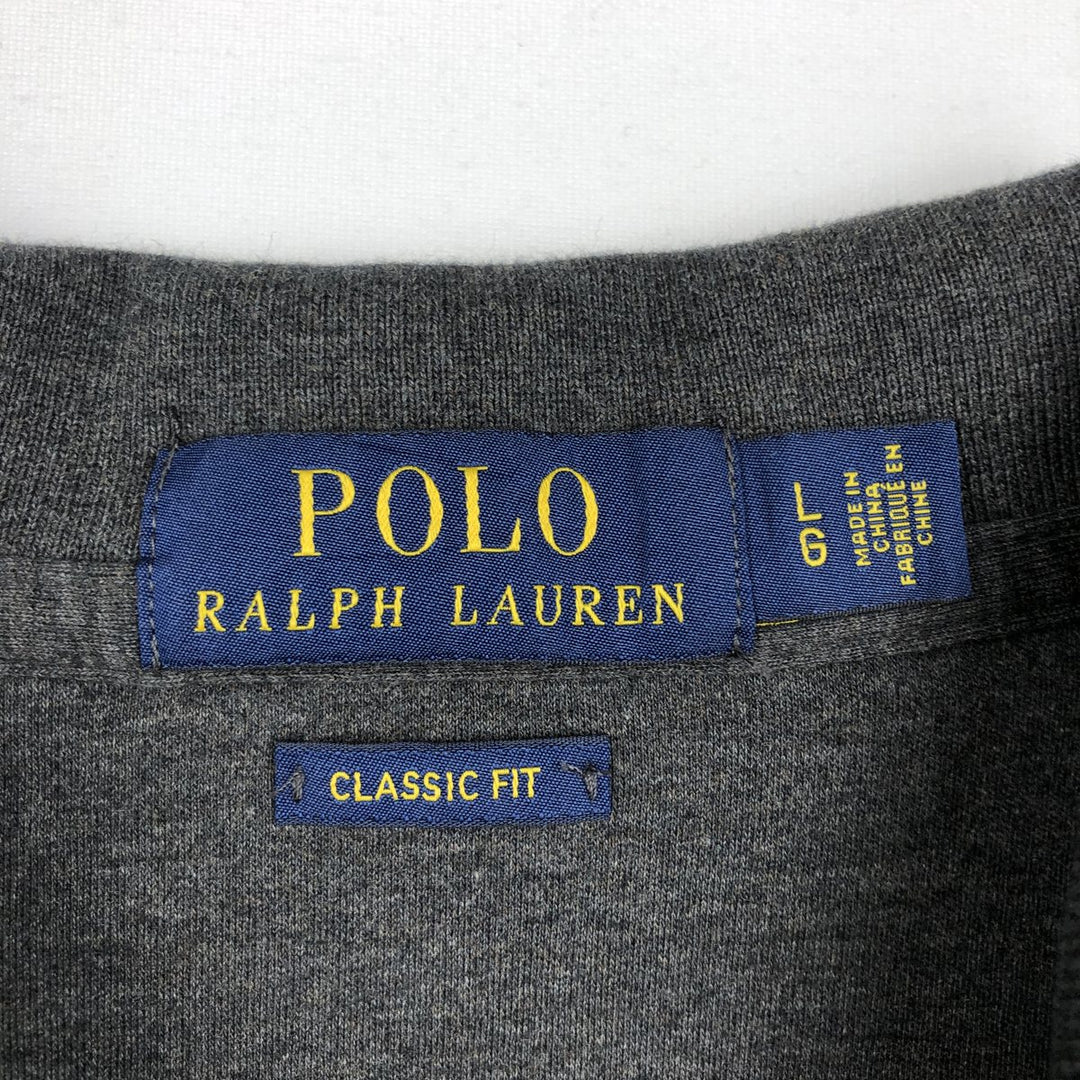 Ralph Lauren POLO RALPH LAUREN CLASSIC FIT short sleeve polo shirt for men size L cotton Charcoal Vintage Second Hand