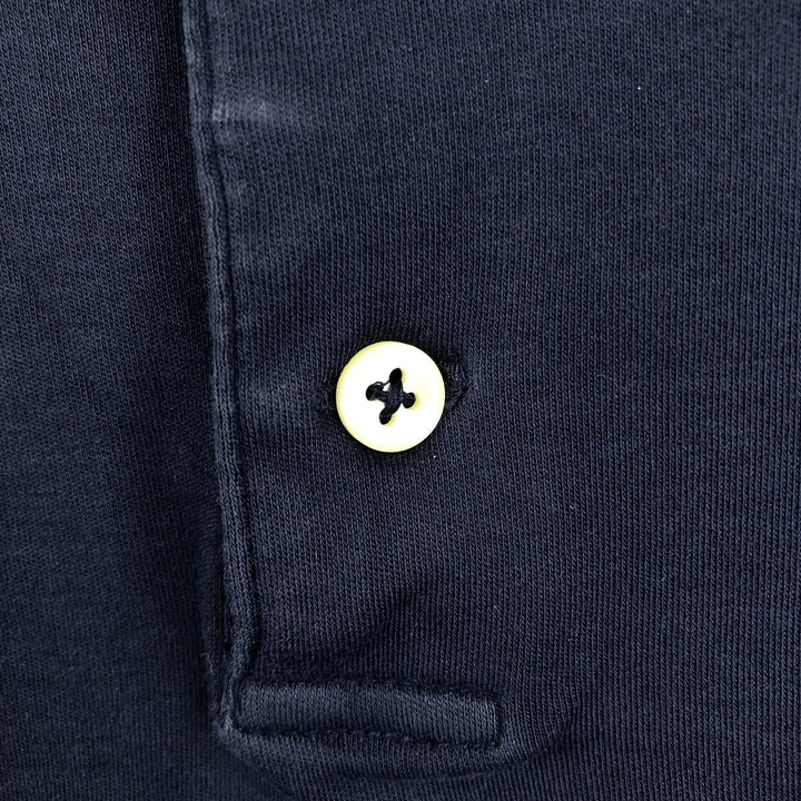 Ralph Lauren POLO RALPH LAUREN CLASSIC FIT short sleeve polo shirt, men's size M cotton navy blue type Vintage Second Hand