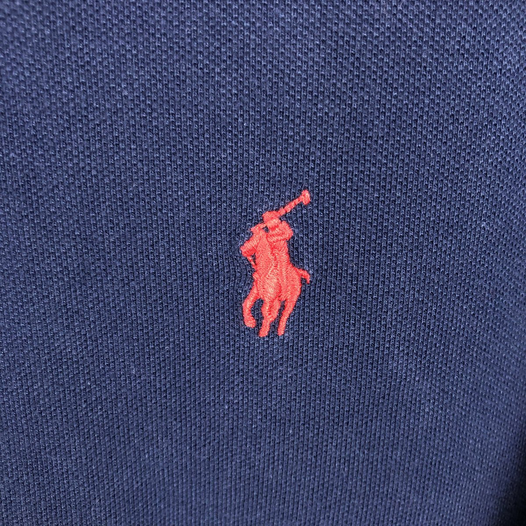 Ralph Lauren POLO RALPH LAUREN CLASSIC FIT short sleeve polo shirt, men's size M cotton navy blue type Vintage Second Hand
