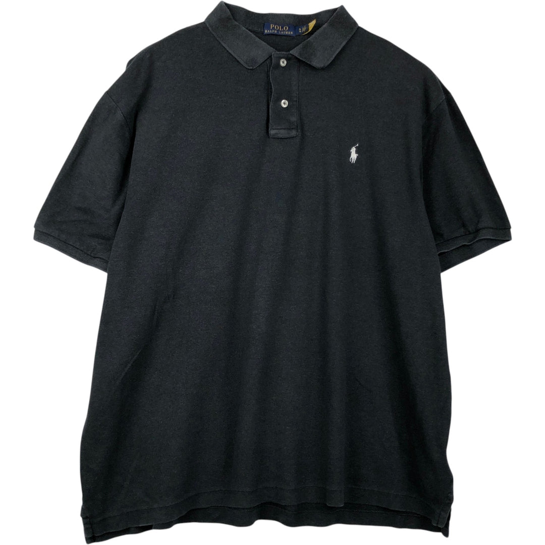 Ralph Lauren POLO RALPH LAUREN short sleeve polo shirt men's XL equivalent cotton black type Vintage Second Hand