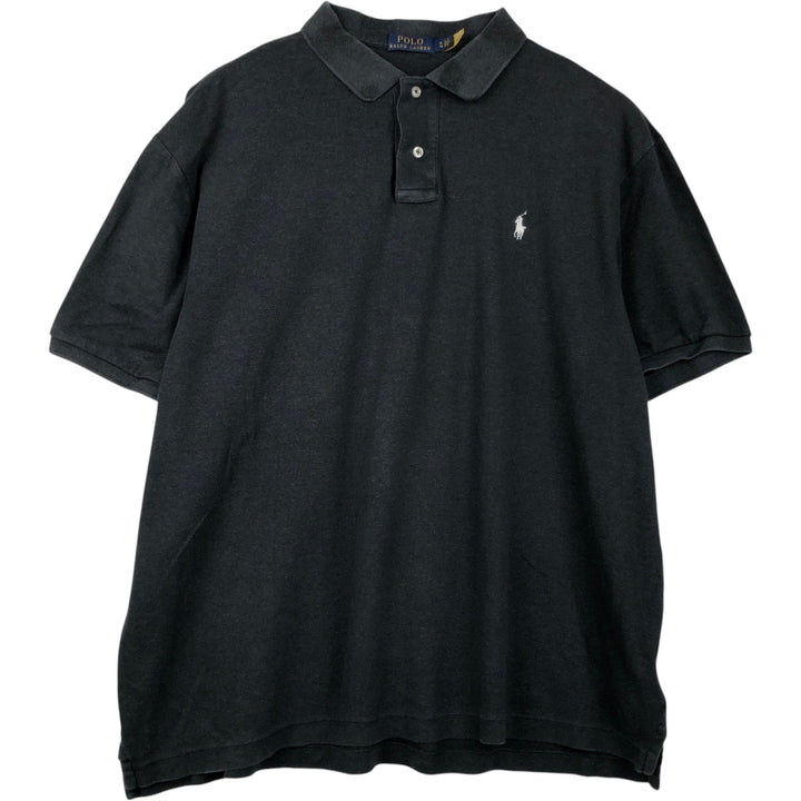 Ralph Lauren POLO RALPH LAUREN short sleeve polo shirt men's XL equivalent cotton black type Vintage Second Hand