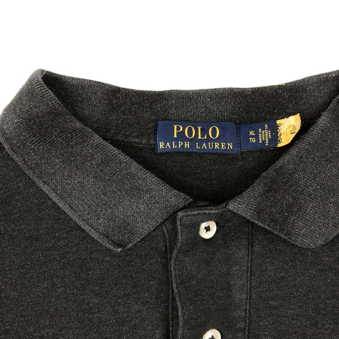 Ralph Lauren POLO RALPH LAUREN short sleeve polo shirt men's XL equivalent cotton black type Vintage Second Hand