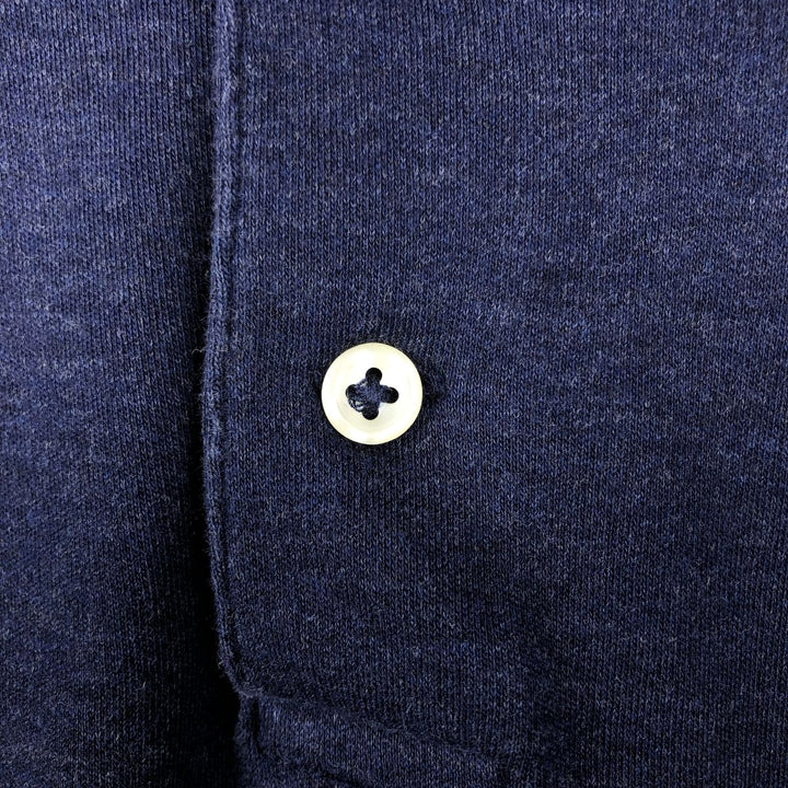 Ralph Lauren POLO RALPH LAUREN CUSTOM SLIM FIT short sleeve polo shirt, men's size L cotton navy blue type Vintage Second Hand