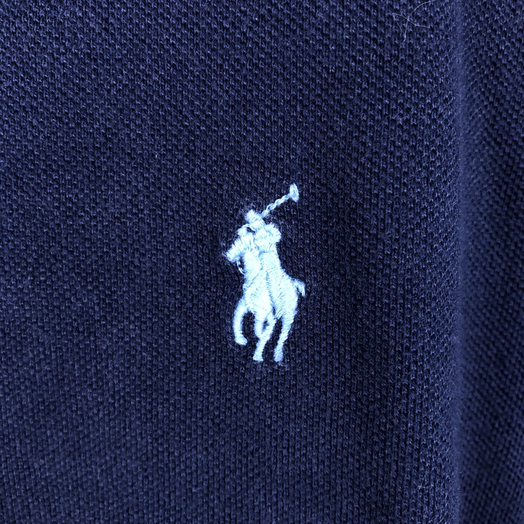 Ralph Lauren POLO RALPH LAUREN CLASSIC FIT short sleeve polo shirt for men size L cotton navy blue type Vintage Second Hand