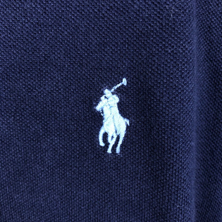 Ralph Lauren POLO RALPH LAUREN CLASSIC FIT short sleeve polo shirt for men size L cotton navy blue type Vintage Second Hand