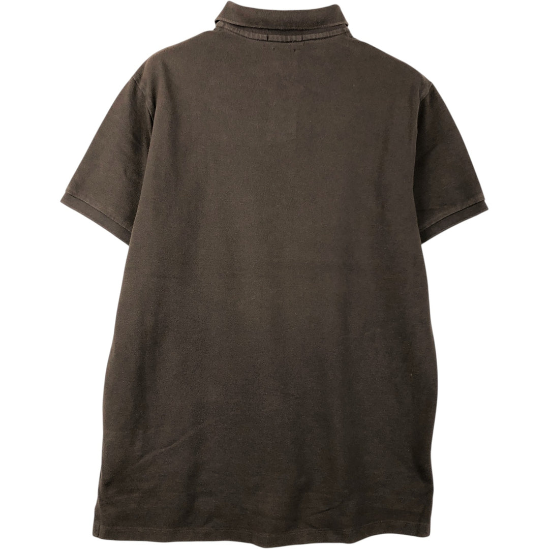 Ralph Lauren POLO RALPH LAUREN CUSTOM SLIM FIT short sleeve polo shirt, men's size L cotton brown type Vintage Second Hand