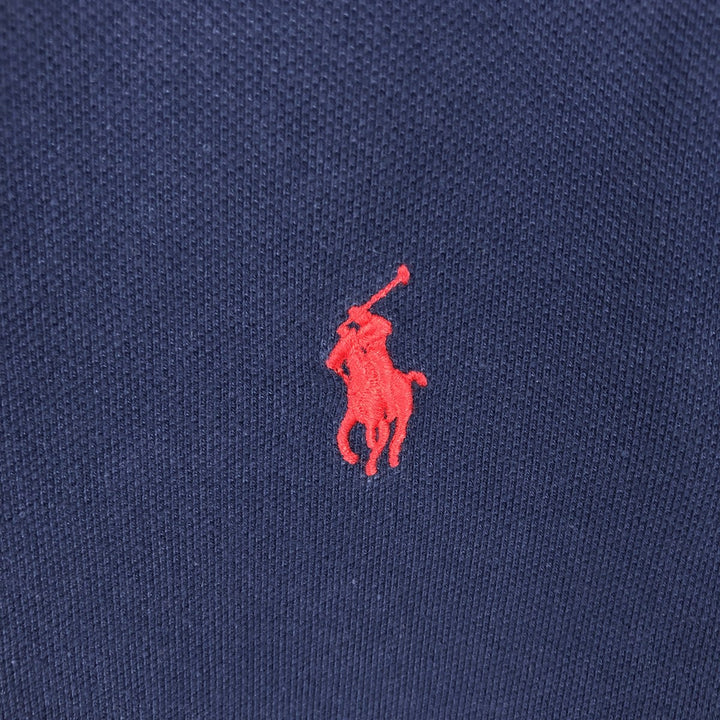 Ralph Lauren POLO RALPH LAUREN CLASSIC FIT short sleeve polo shirt for men size L cotton navy blue type Vintage Second Hand