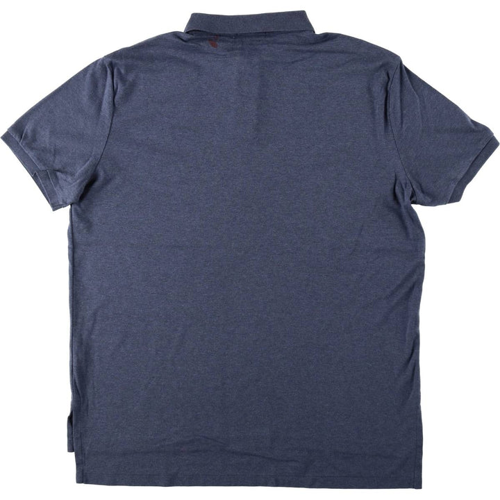 Ralph Lauren POLO RALPH LAUREN short sleeve polo shirt men's size L cotton navy blue type Vintage Second Hand
