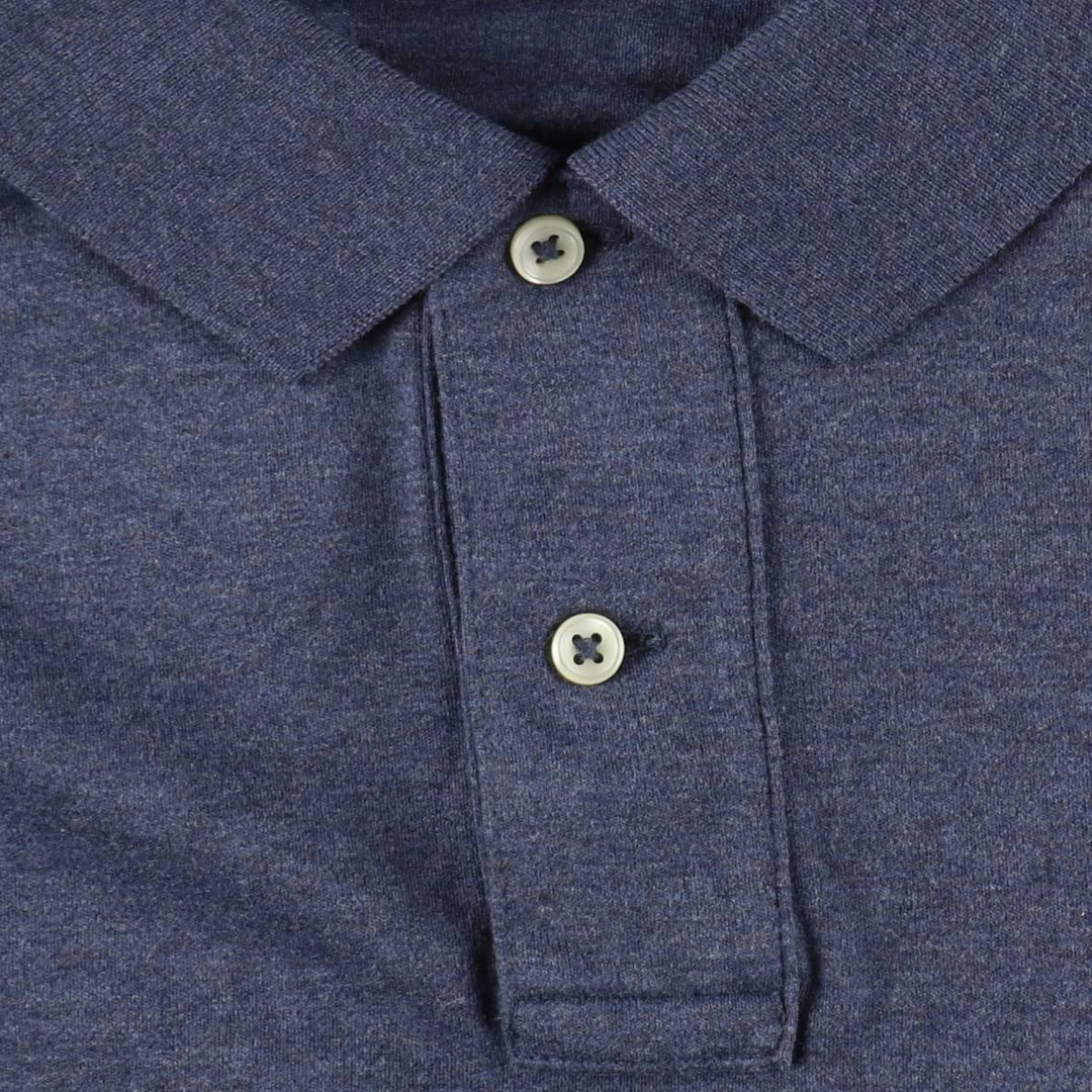 Ralph Lauren POLO RALPH LAUREN short sleeve polo shirt men's size L cotton navy blue type Vintage Second Hand